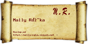 Mally Réka névjegykártya
